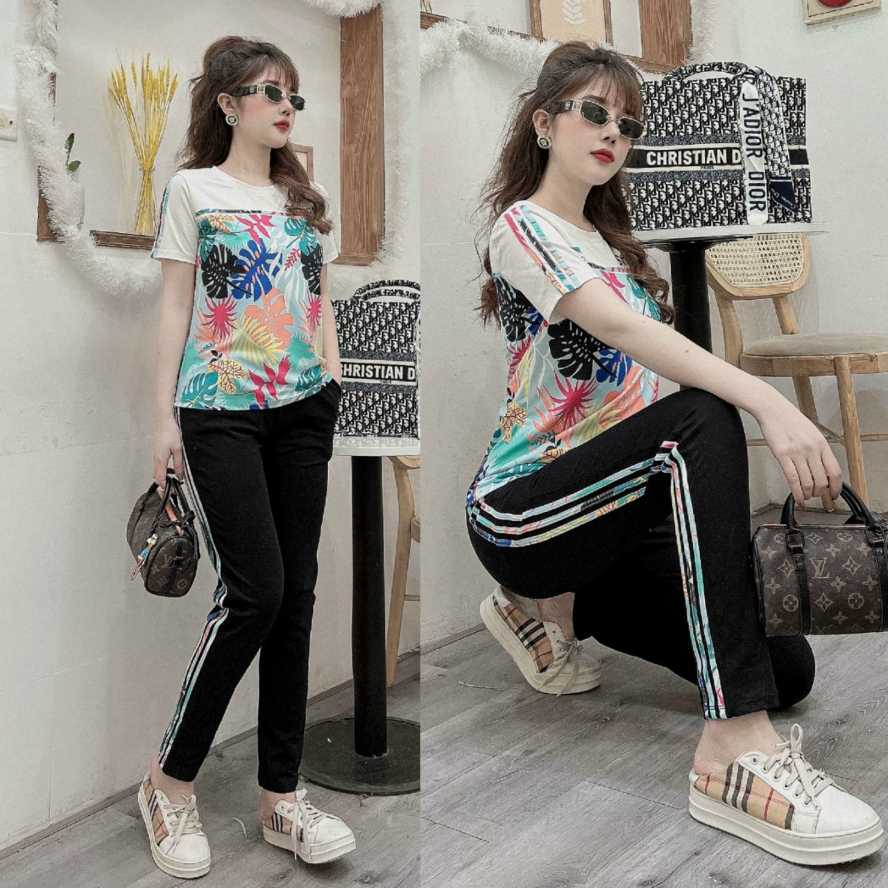 BỘ THỜI TRANG PHỐI HỌA TIẾT - BTN413